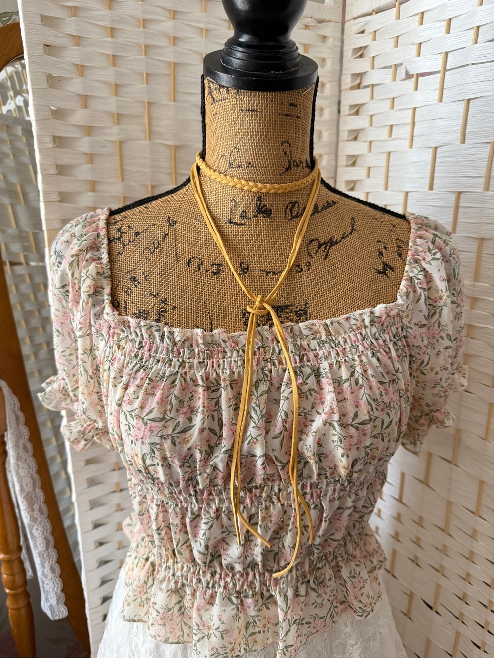 Mustard Gold Braided Western Choker